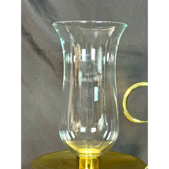 Baldwin USA Brass Hurricane Lamp Vintage Candleholder 13.5" tall-Stunning! - Picture 13 of 14
